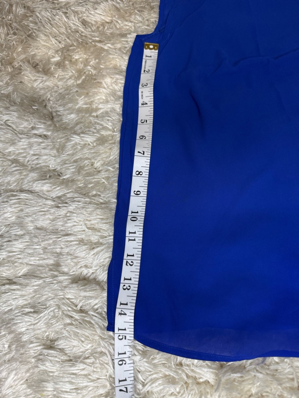Eloquii Cobalt Tie-Neck Flutter Sleeve Blouse - Picture 5 of 8